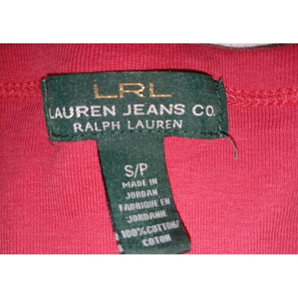 Lauren Ralph Lauren womens Top Pink Striped 3/4 Sleeve Lace Up Blouse Size S/P - Picture 3 of 7